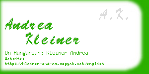 andrea kleiner business card